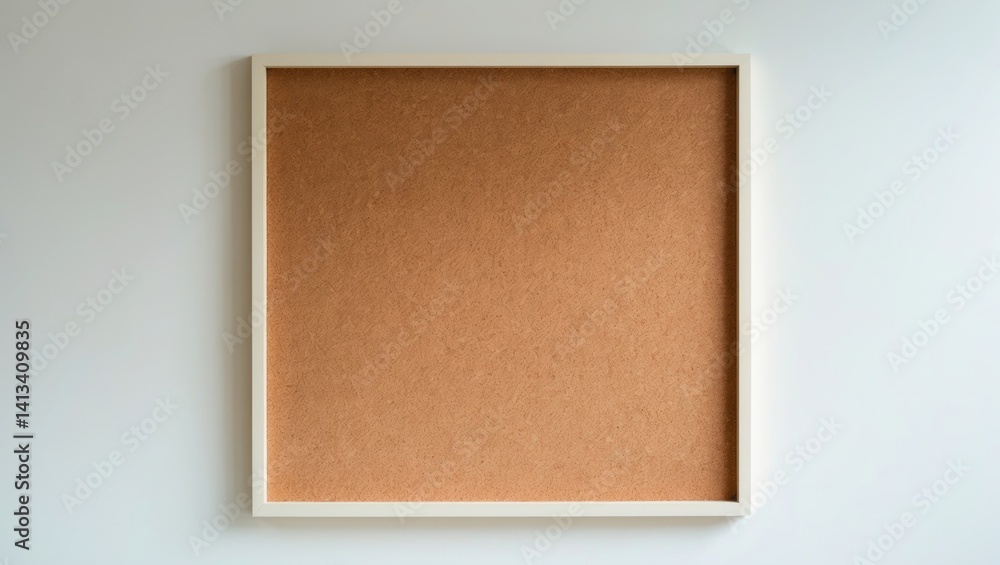 Fototapeta premium Isolated square cork board on white background