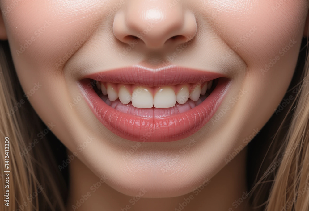 Fototapeta premium A woman with a big smile on her face