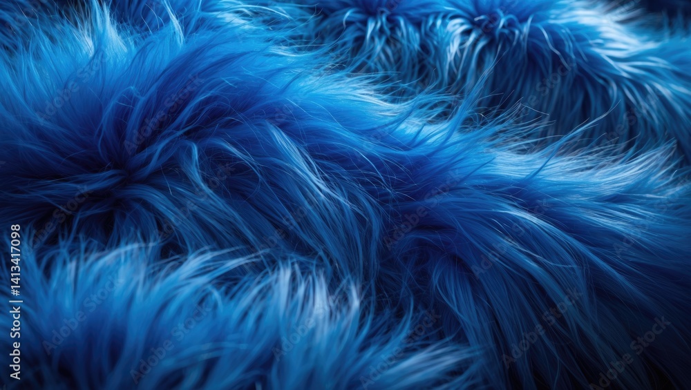 Blue backdrop featuring extended fur texture. Blue backdrop featuring extended fur texture.