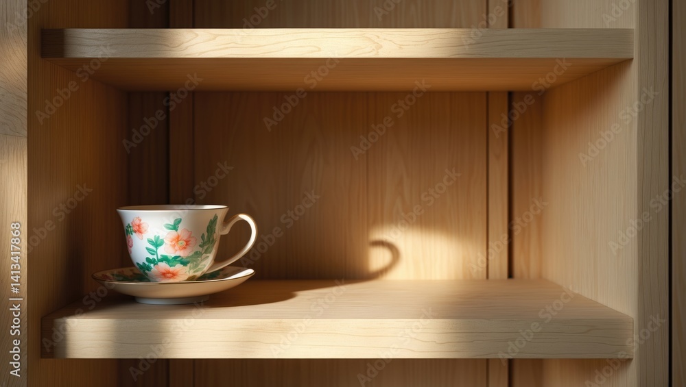 One-of-a-kind and artistic tea cup with decoration One-of-a-kind and artistic tea cup with decoration