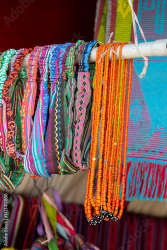Southeast Asia, East Timor, aka Timor-Leste, capital of Dili. Fabric Market. Traditional textiles.