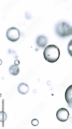 Wallpaper Mural Super Slow Motion Shot of Moving Gel Bubbles on Light Blue Background at 1000fps. Torontodigital.ca