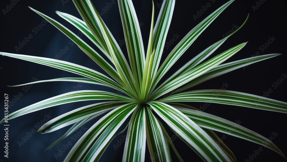 Fototapeta premium Beautifully patterned long flower leaves