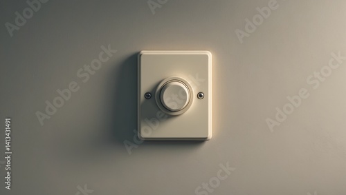 Dimmer switch in white, photographed indoors