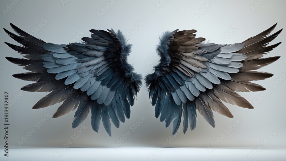 Fototapeta premium wings separated on backdrop