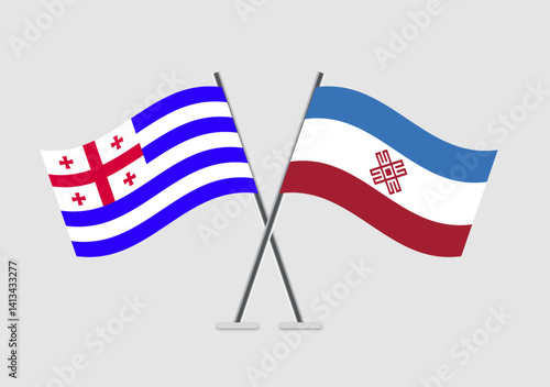 Ajaria and Mari El vector flags graphic for political unity