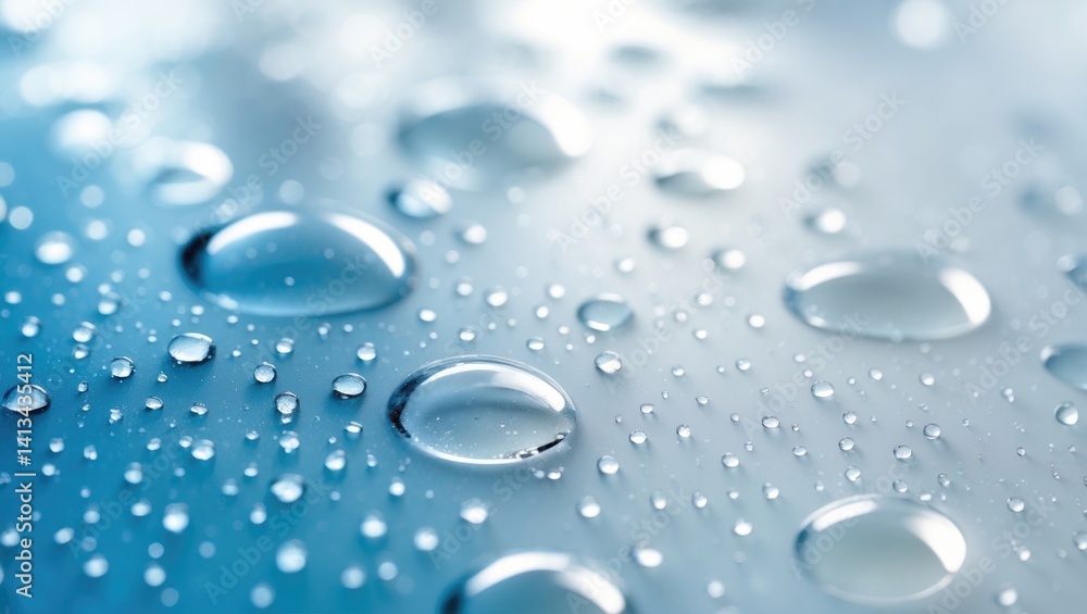 Droplets of water on the glass Droplets of water on the glass