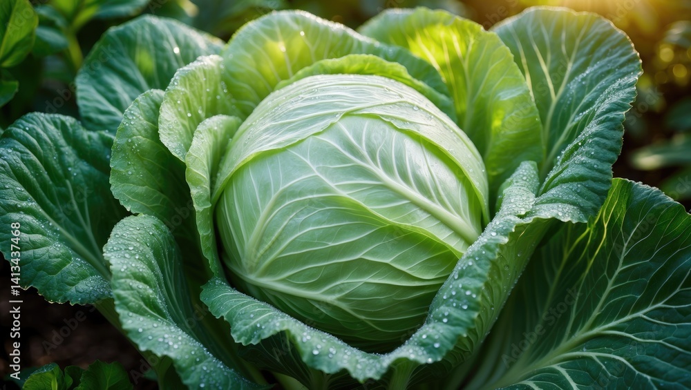 Fototapeta premium Cabbage development in the field
