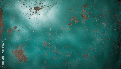 Obraz na płótnie Textured background of a dirty green metal plate w salonie