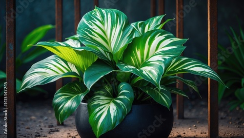 Obraz na płótnie Dieffenbachia plants are widely favored ornamental plants frequently cultivated in gardens w salonie