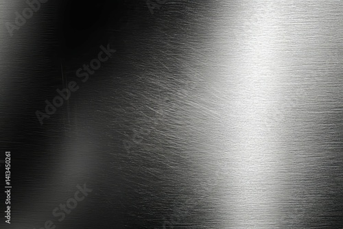 Metallic surface showing scratches and a gradient of light and shadows