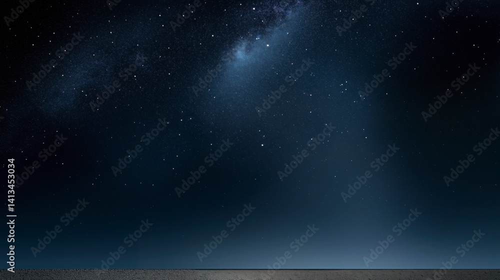 A dark sky with a few stars