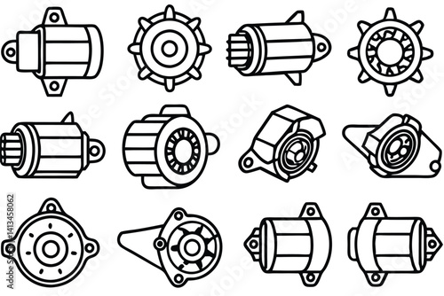 Automotive Starter Motor Collection