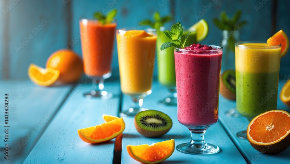 Fototapeta premium Fruit-based smoothies