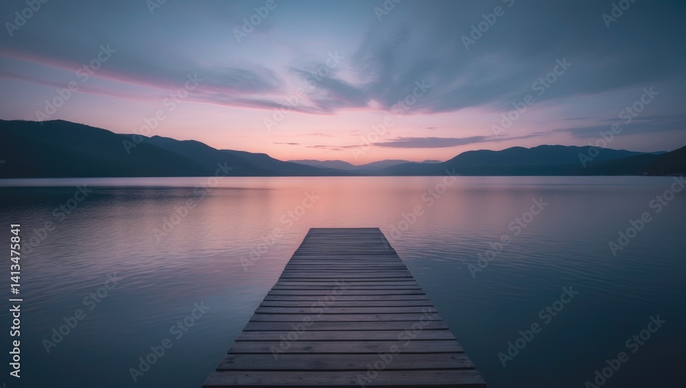 Naklejka premium Sunset during the golden hour