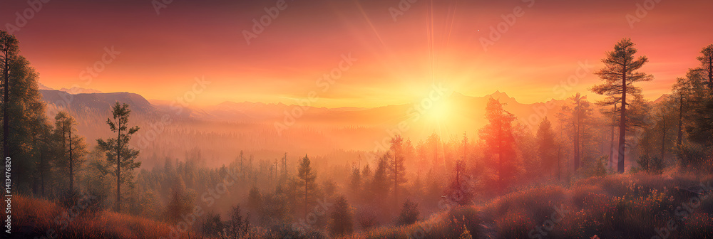 Golden Horizon: The Enchantment of Lens Flare at Sunset Golden Horizon: The Enchantment of Lens Flare at Sunset