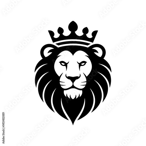 Lion head vector logo, Wild roaring lion king head tattoo set, Front and side view predator face, full lions heads icon black and white ink sketch silhouettes design, Eps, Ai, Svg format