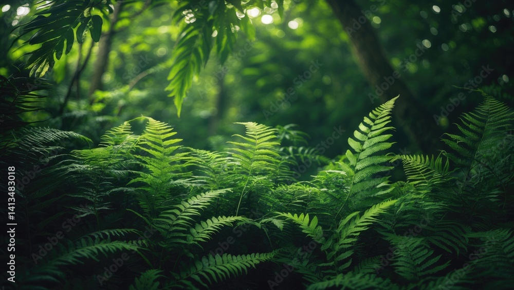 Backdrop of fern foliage. Backdrop of fern foliage.