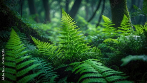 Forest green fern