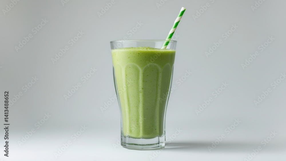 Delicious organic smoothie in a glass set against a white background Delicious organic smoothie in a glass set against a white background