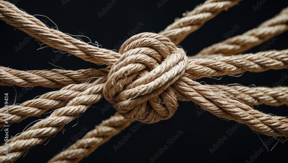 Rope being torn, supported by a single thread Rope being torn, supported by a single thread