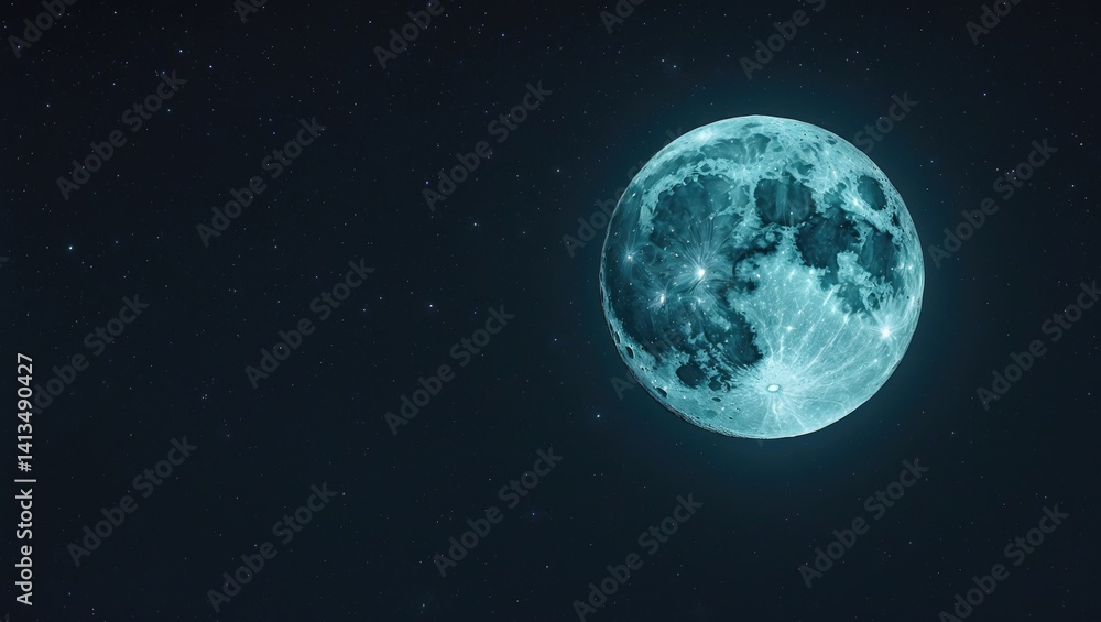 Obraz premium Supermoon. Full moon. A giant moon.