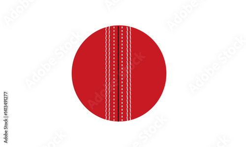 traditional red leather cricket ball