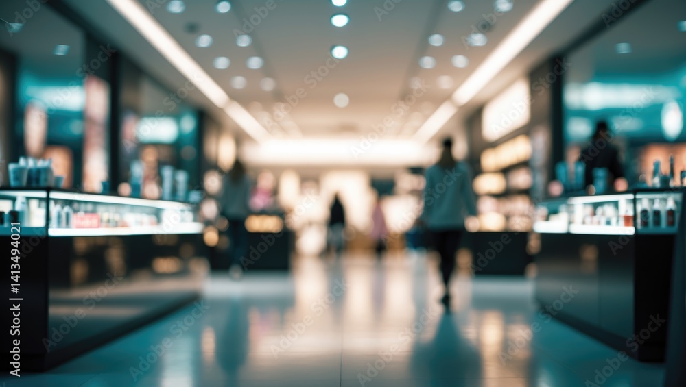 Abstract image of a mall's department store, blurred Abstract image of a mall's department store, blurred