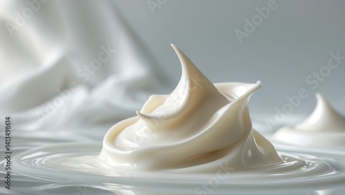 Obraz na płótnie Texture of pure white cream as a background featuring hand wash creamy soap and organic items w salonie