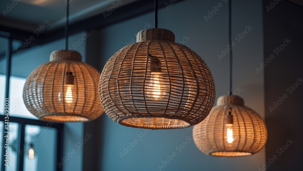 Obraz premium Decorative Aesthetic Lighting in a Restaurant's VIP Room