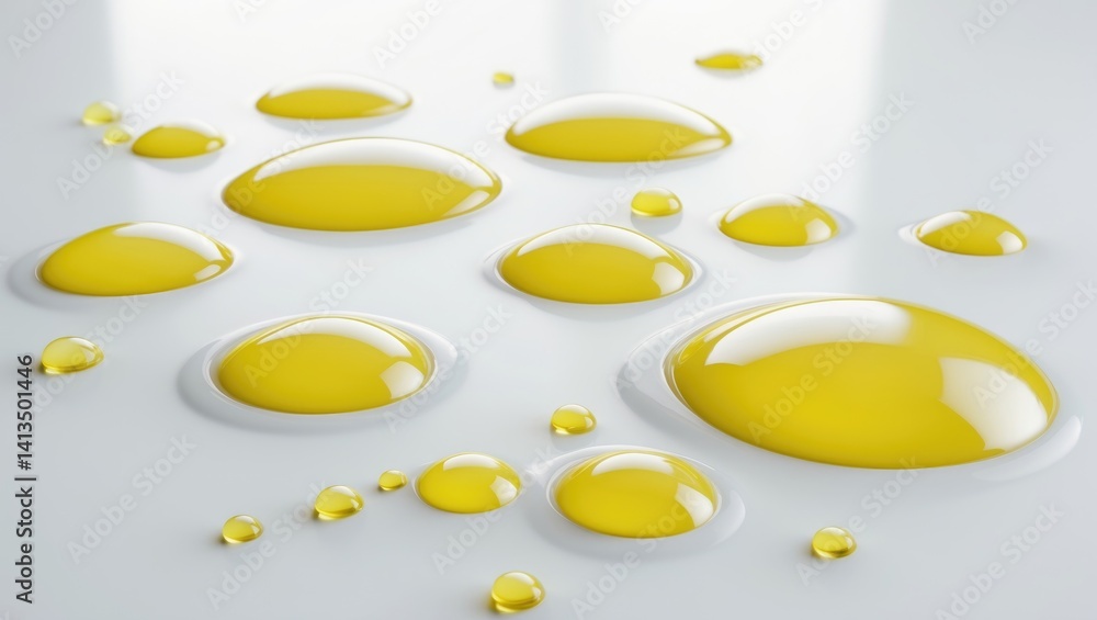 Juice puddle set against a plain background