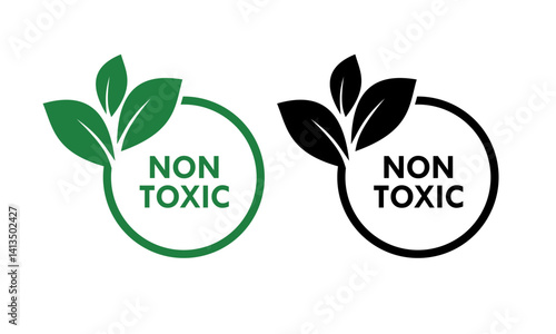 Non toxic design logo template illustration