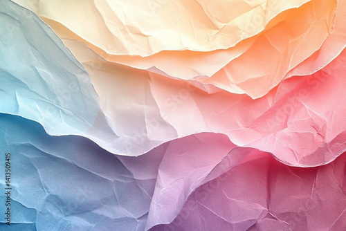 Wallpaper Mural Colorful crumpled tissue paper layered to create artistic abstract textures Torontodigital.ca