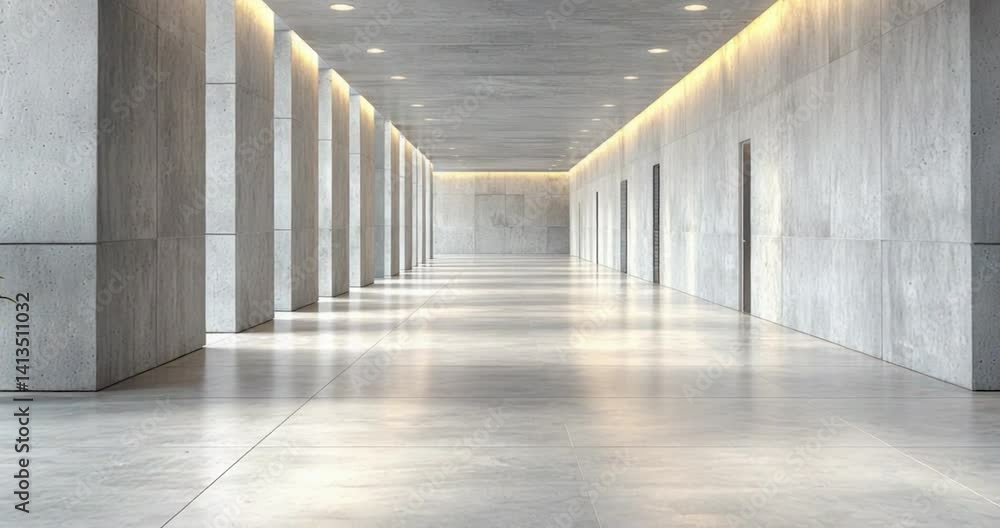Modern empty hallway interior Modern empty hallway interior