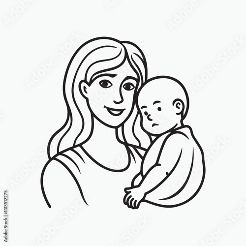mothers day love illustration typography design
