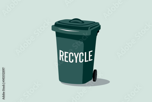 Obraz na płótnie Recycling bin with name recycle, environment concept w salonie