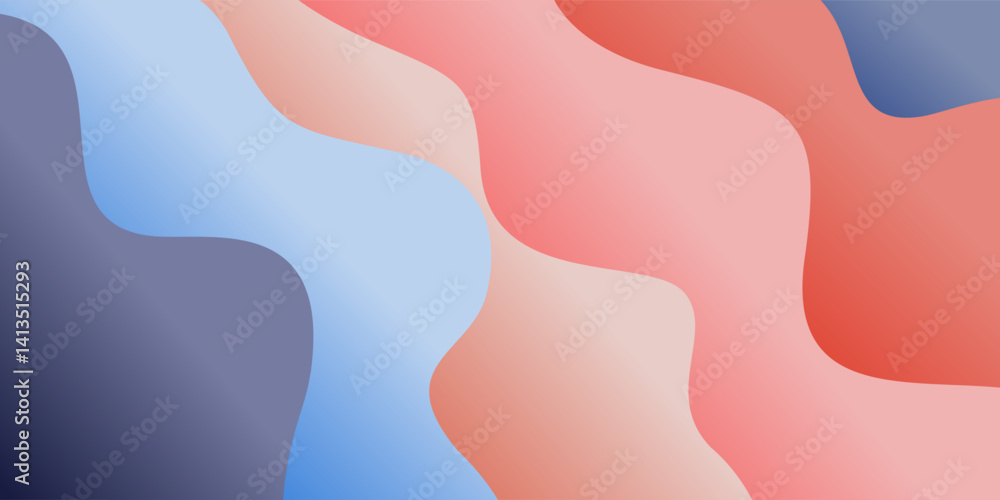 Colorful abstract wavy background with soft gradient shades of blue, pink, and red. Modern fluid design, perfect for web, banners, or creative projects. Colorful abstract wavy background with soft gradient shades of blue, pink, and red. Modern fluid design, perfect for web, banners, or creative projects.