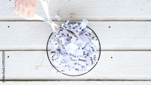 Word salad made up of words and phrases tossed in a bowl