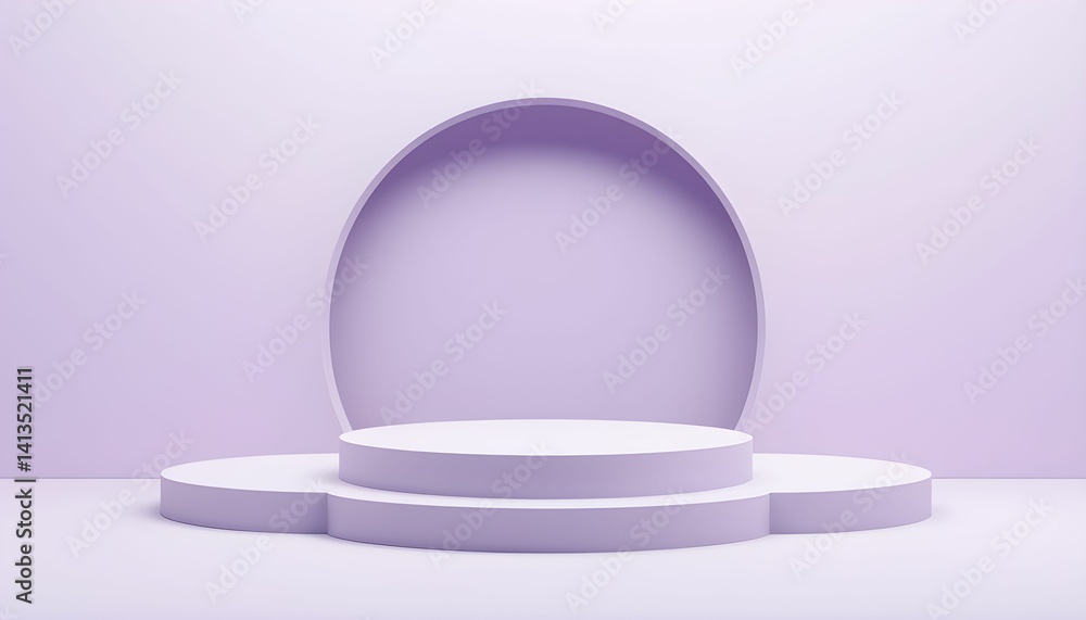 Minimalist podium display, circular arch, soft pink hues, geometric shapes, pastel aesthetic, 3D rendering, product showcase Minimalist podium display, circular arch, soft pink hues, geometric shapes, pastel aesthetic, 3D rendering, product showcase