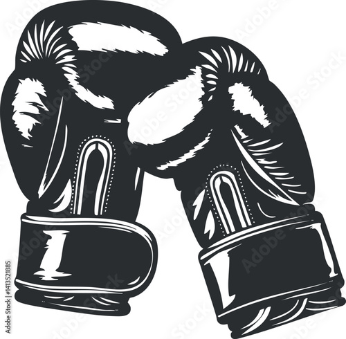 A pair of classic boxing gloves designed for training and competitive sports.
