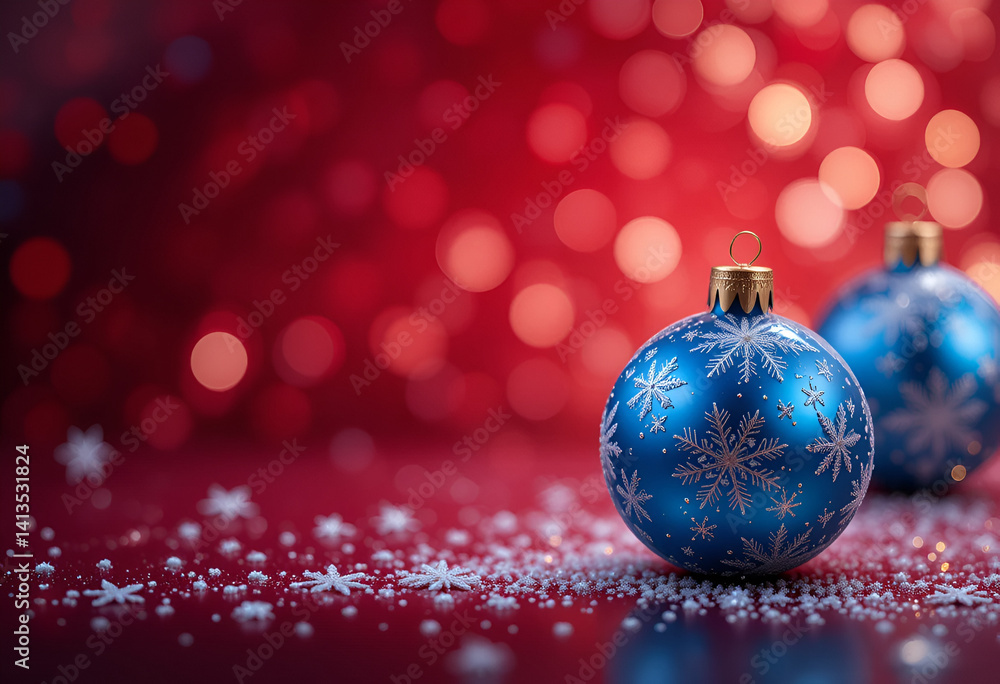 Red Christmas Background with Snowflakes and Baubles – Festive Holiday Design
Red Christmas Background with Snowflakes and Baubles – Festive Holiday Design