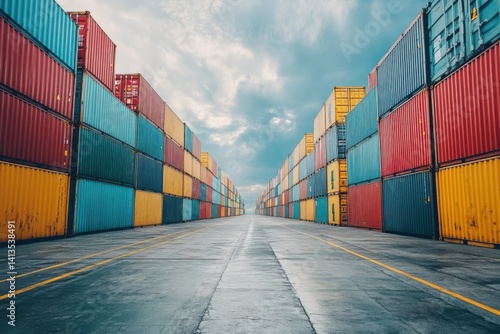 Wallpaper Mural A train covered with flags of the United States and China symbolizing the ongoing tariff war between the two countries and its economic impact. Torontodigital.ca