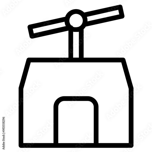 Elevator Lift Erial Line Icon