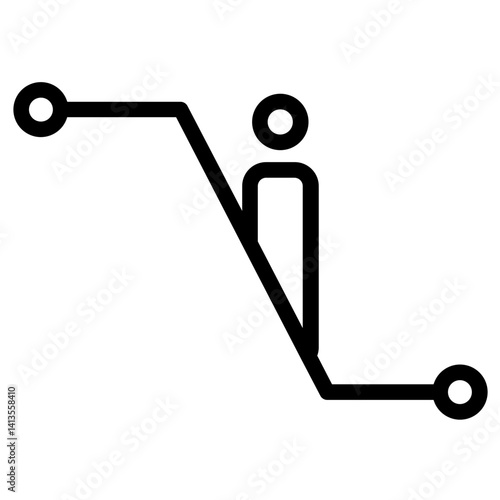 Airport Airship Elevator Line Icon