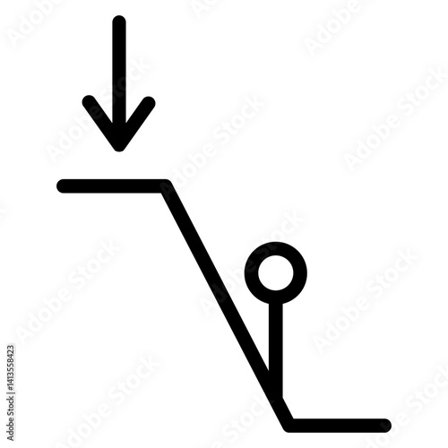 Airport Airship Elevator Line Icon