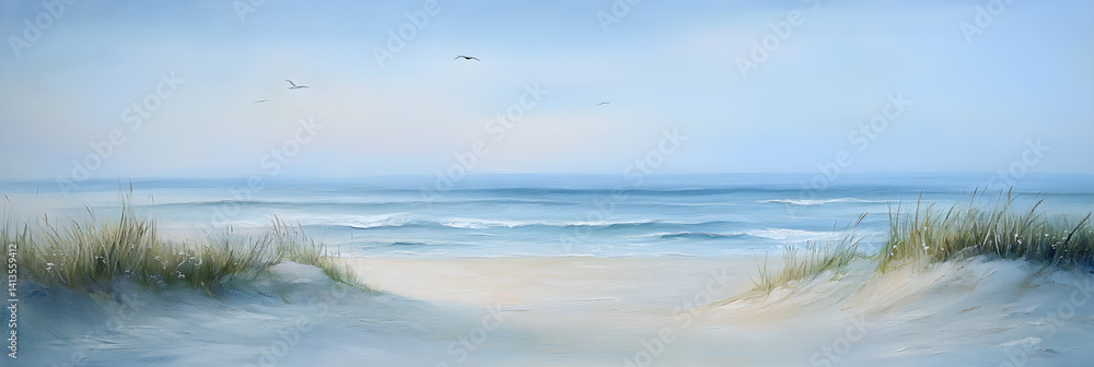 Tranquil Harmony at the Mild Coastal Edge: A Serene Blend of Sea, Sky, and Shoreline Serenity Tranquil Harmony at the Mild Coastal Edge: A Serene Blend of Sea, Sky, and Shoreline Serenity