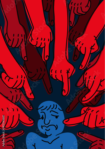 Hands to blame illustration