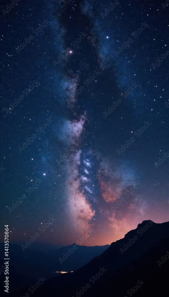Vast blackness of space illuminated by a thousand twinkling stars above , vastness, infinity Vast blackness of space illuminated by a thousand twinkling stars above , vastness, infinity