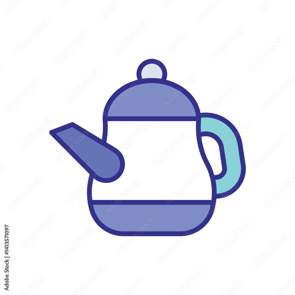 Obraz premium Coffee Set icon vector stock illustration