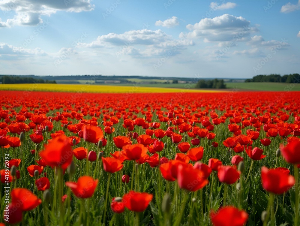 Summer 2024 Poppy fields in Hesse Germany Summer 2024 Poppy fields in Hesse Germany